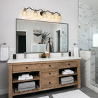 Luminaires de salle de bain modernes Ora à intensité variable, noir et or