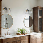 Luminaires de salle de bain modernes Ora à intensité variable, noir et or