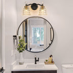 Luminaires de salle de bain modernes Ora à intensité variable, noir et or