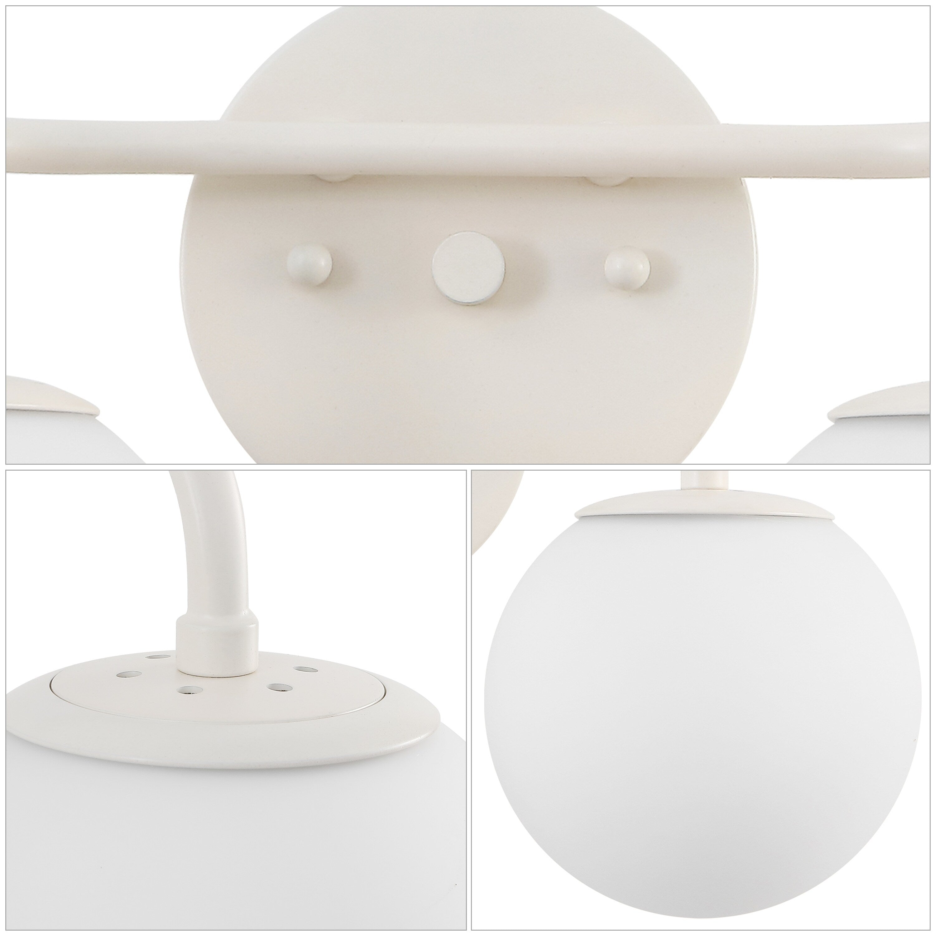 Luminaire de coiffeuse moderne à LED en métal et verre dépoli, par JONATHAN Y