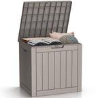 Coffre de rangement extérieur verrouillable en résine pour terrasse