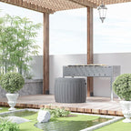 Coffre de rangement extérieur verrouillable en résine pour terrasse