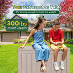 Coffre de rangement extérieur verrouillable en résine pour terrasse