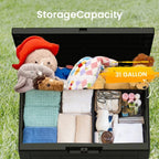 Coffre de rangement extérieur verrouillable en résine pour terrasse