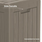 Coffre de rangement extérieur verrouillable en résine pour terrasse