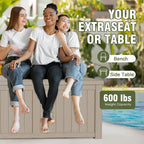 Coffre de rangement extérieur verrouillable en résine pour terrasse