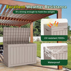 Coffre de rangement extérieur verrouillable en résine pour terrasse