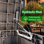 Coffre de rangement extérieur verrouillable en résine pour terrasse