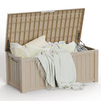 Coffre de rangement extérieur verrouillable en résine pour terrasse