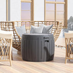 Coffre de rangement extérieur verrouillable en résine pour terrasse