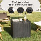 Coffre de rangement extérieur verrouillable en résine pour terrasse