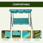 Balançoire de porche Outsunny pour 3 personnes