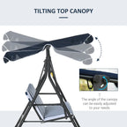 Balançoire de porche Outsunny pour 3 personnes