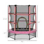 Trampoline Outsunny pour enfants de 1,5 m de diamètre avec filet pour l'intérieur et l'extérieur, de 3 à 6 ans