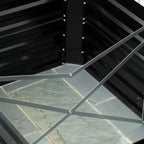 Jardinière surélevée Outsunny, 71 x 36 x 23 cm, jardinières en acier galvanisé pour plantes d'extérieur avec tiges renforcées