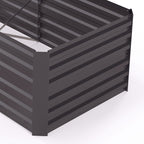 Jardinière surélevée Outsunny, 71 x 36 x 23 cm, jardinières en acier galvanisé pour plantes d'extérieur avec tiges renforcées