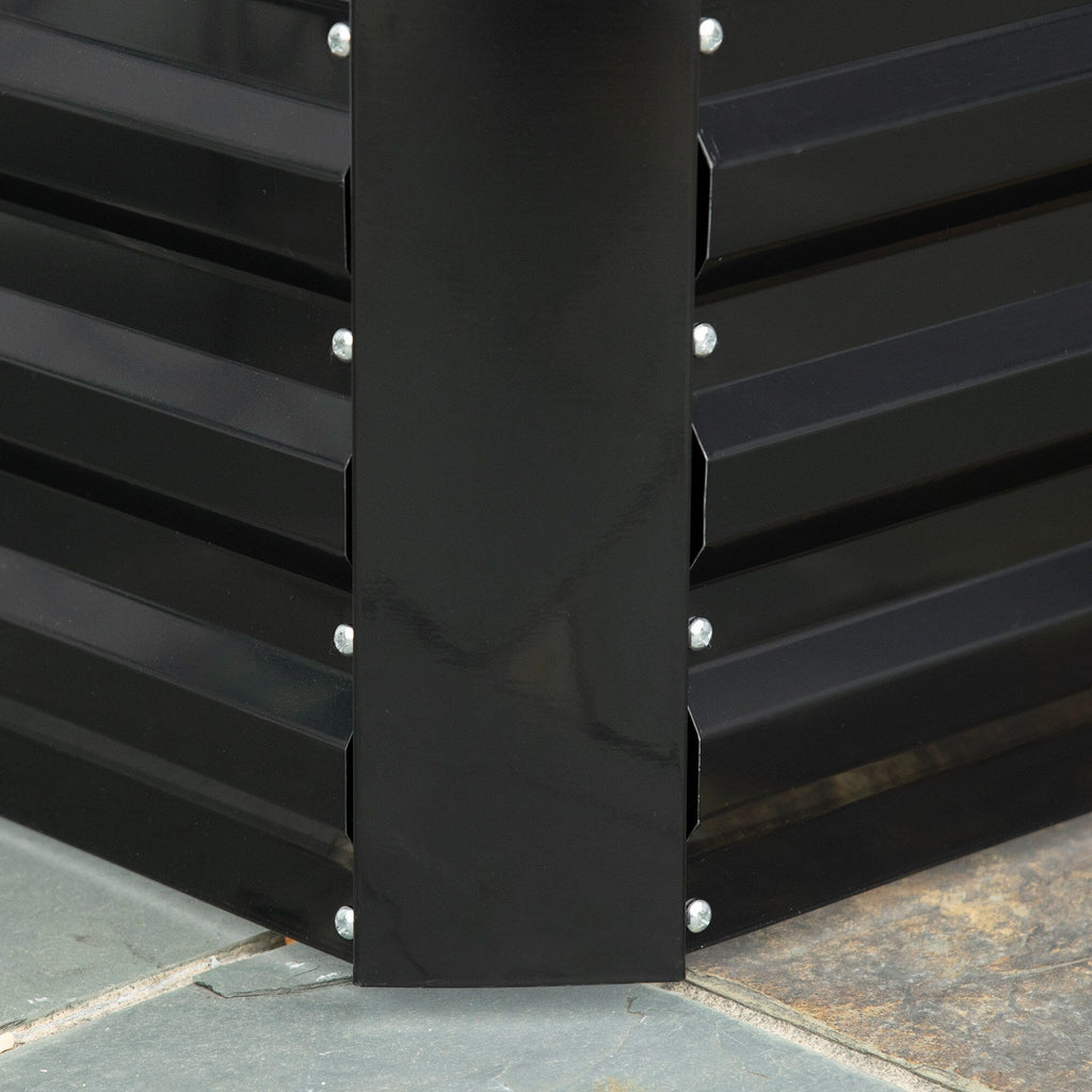 Jardinière surélevée Outsunny, 71 x 36 x 23 cm, jardinières en acier galvanisé pour plantes d'extérieur avec tiges renforcées