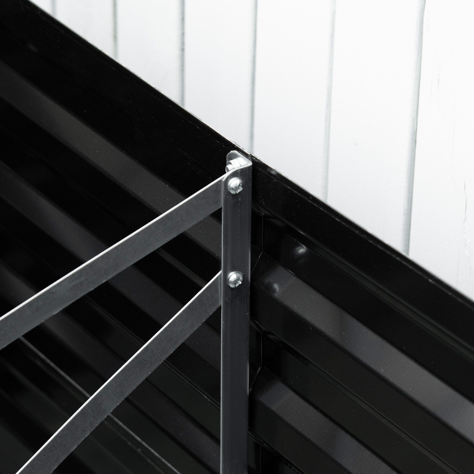 Jardinière surélevée Outsunny, 71 x 36 x 23 cm, jardinières en acier galvanisé pour plantes d'extérieur avec tiges renforcées