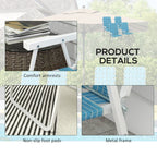 Outsunny Lot de 4 chaises pliantes de jardin, chaises de camping classiques, chaises de jardin portables pour le camping