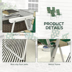 Outsunny Lot de 4 chaises pliantes de jardin, chaises de camping classiques, chaises de jardin portables pour le camping