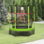 Trampoline Outsunny pour enfants de 1,5 m de diamètre avec filet pour l'intérieur et l'extérieur, de 3 à 6 ans
