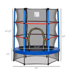 Trampoline Outsunny pour enfants de 1,5 m de diamètre avec filet pour l'intérieur et l'extérieur, de 3 à 6 ans