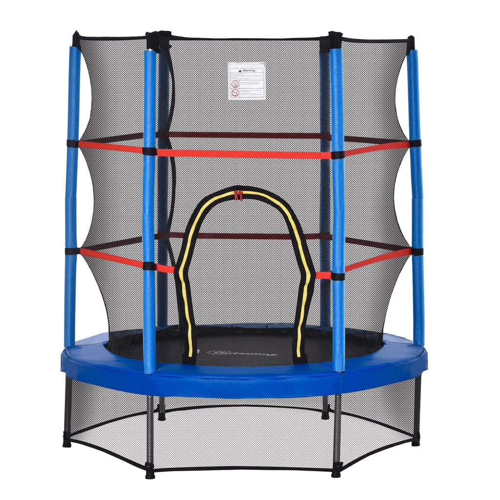 Trampoline Outsunny pour enfants de 1,5 m de diamètre avec filet pour l'intérieur et l'extérieur, de 3 à 6 ans