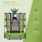 Trampoline Outsunny pour enfants de 1,5 m de diamètre avec filet pour l'intérieur et l'extérieur, de 3 à 6 ans