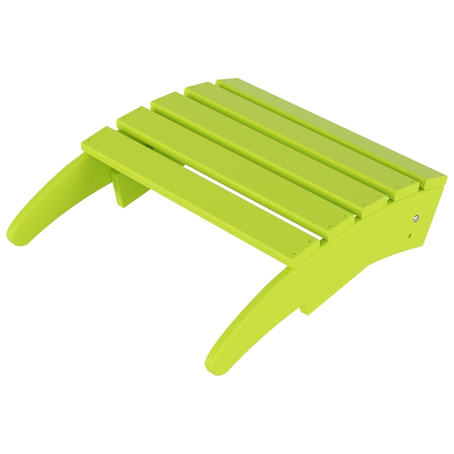 Chaise Adirondack pliable Polytrends Laguna en PEHD pour terrasse extérieure toutes saisons avec pouf (ensemble 2 pièces)