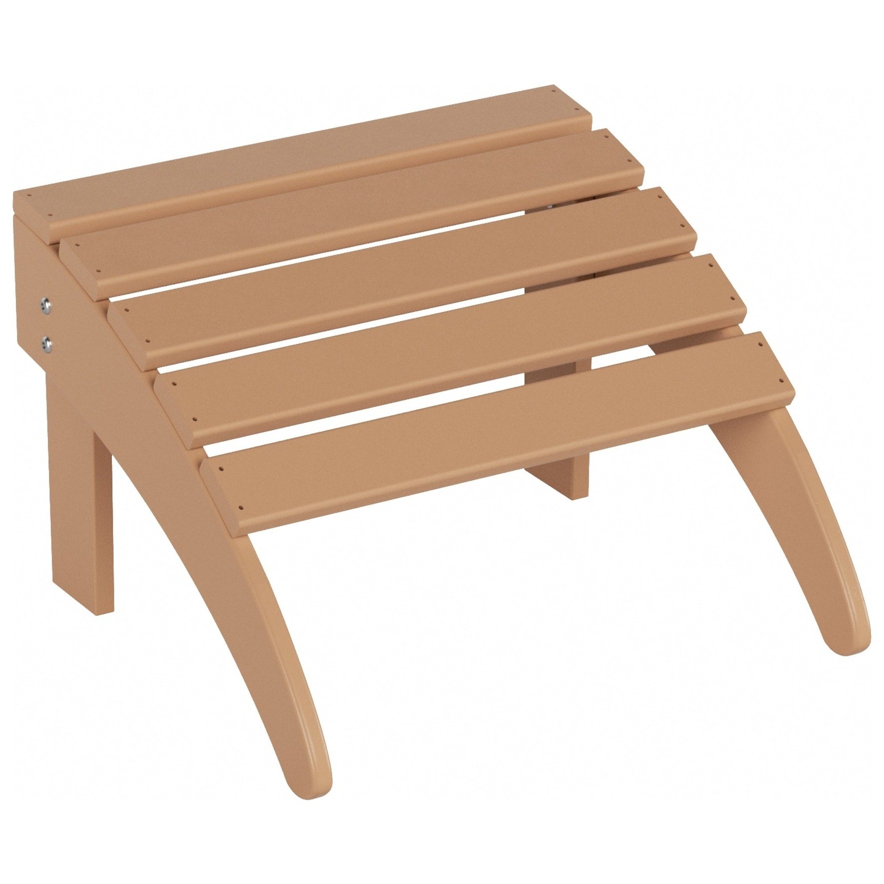 Chaise Adirondack pliable Polytrends Laguna en PEHD pour terrasse extérieure toutes saisons avec pouf (ensemble 2 pièces)