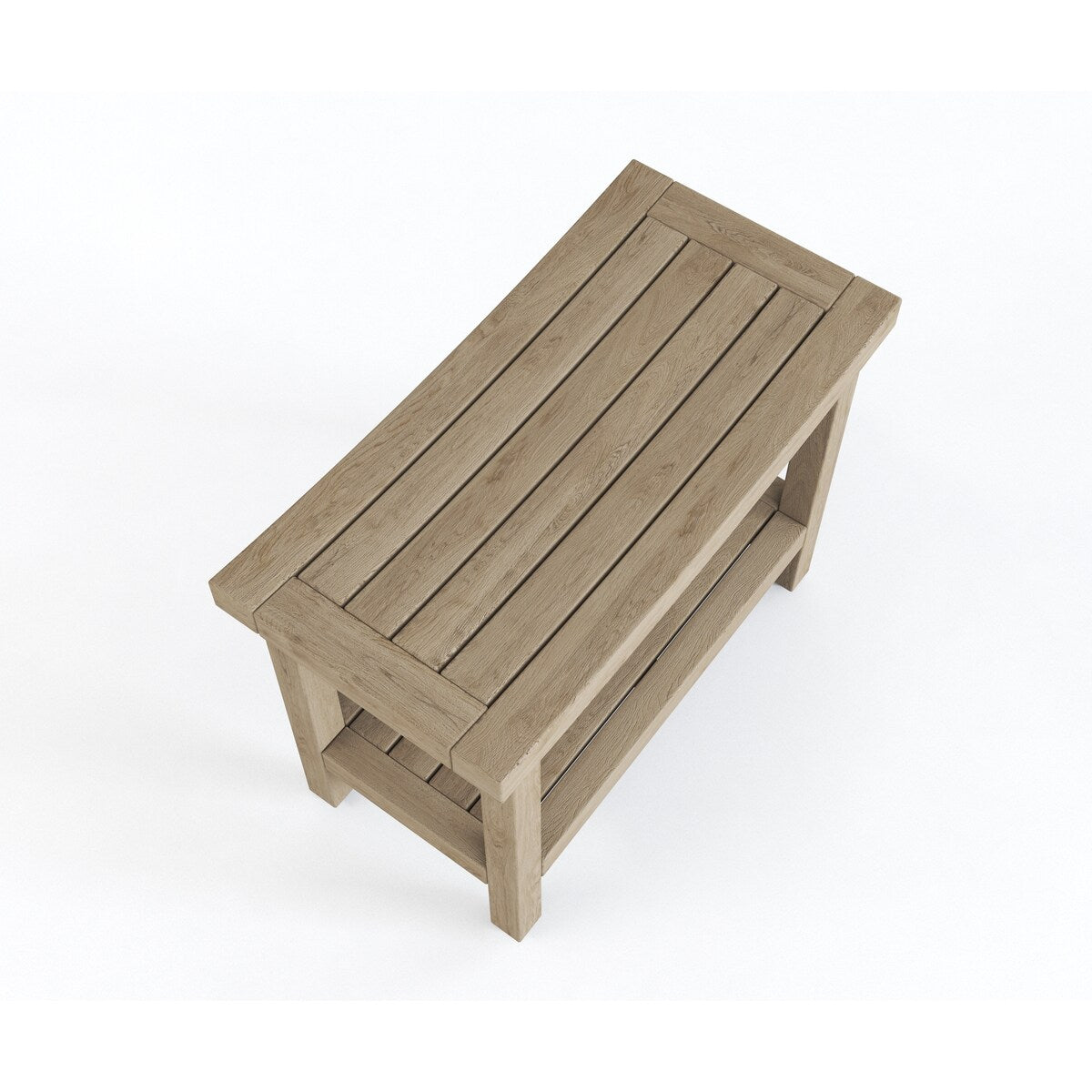 Banc de douche breveté en teck Sumba avec étagère