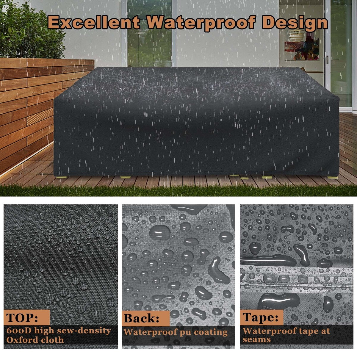 Housse imperméable pour meubles de jardin et canapé d'extérieur