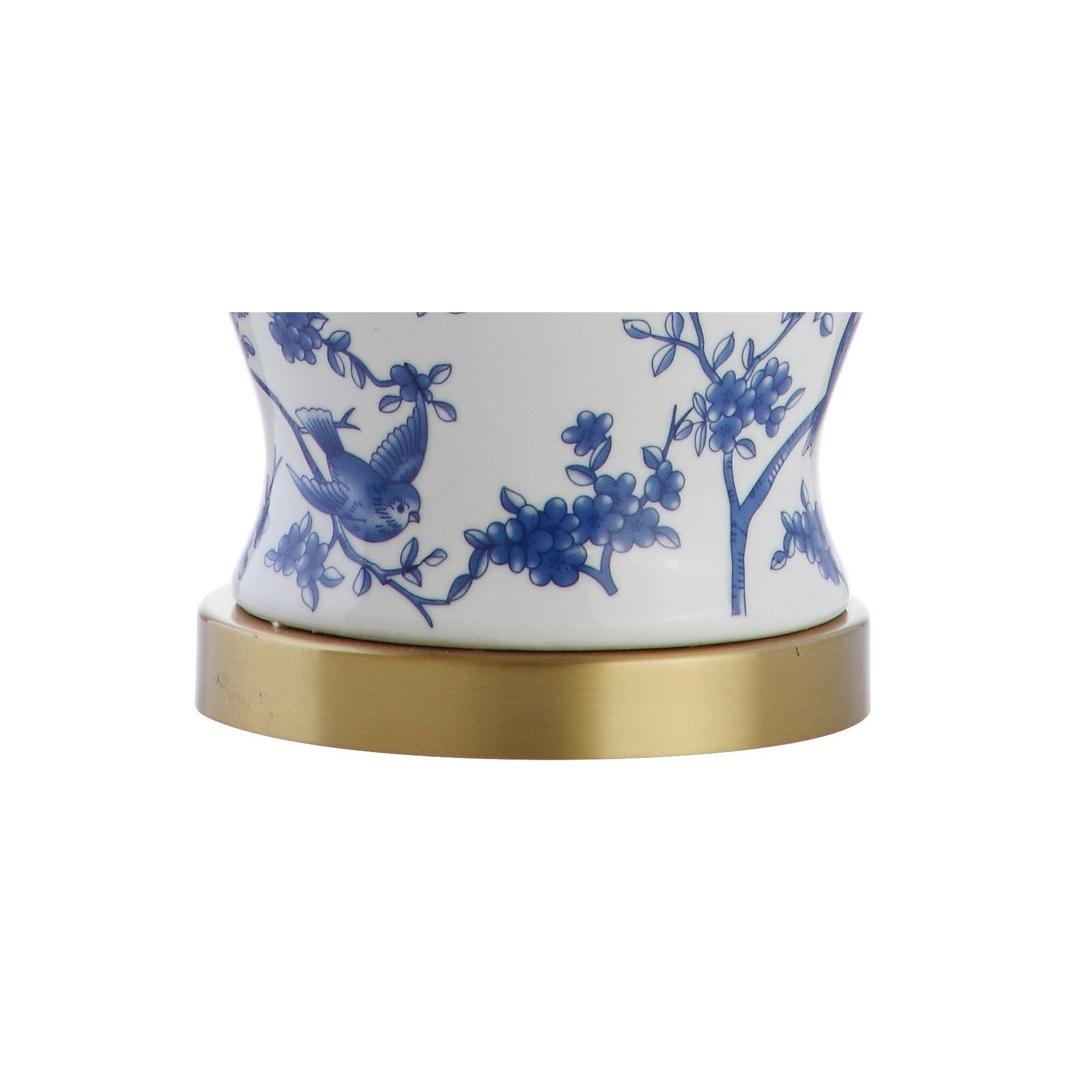 Lampe de table LED Penelope 22 Chinoiserie, bleu/blanc par JONATHAN Y