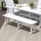 Banc de terrasse extérieur Polytrends Laguna en PEHD toutes saisons 65