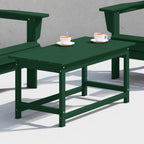 Table basse rectangulaire Polytrends Laguna en PEHD pour terrasse extérieure toutes saisons