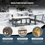 Table basse rectangulaire Polytrends Laguna en PEHD pour terrasse extérieure toutes saisons