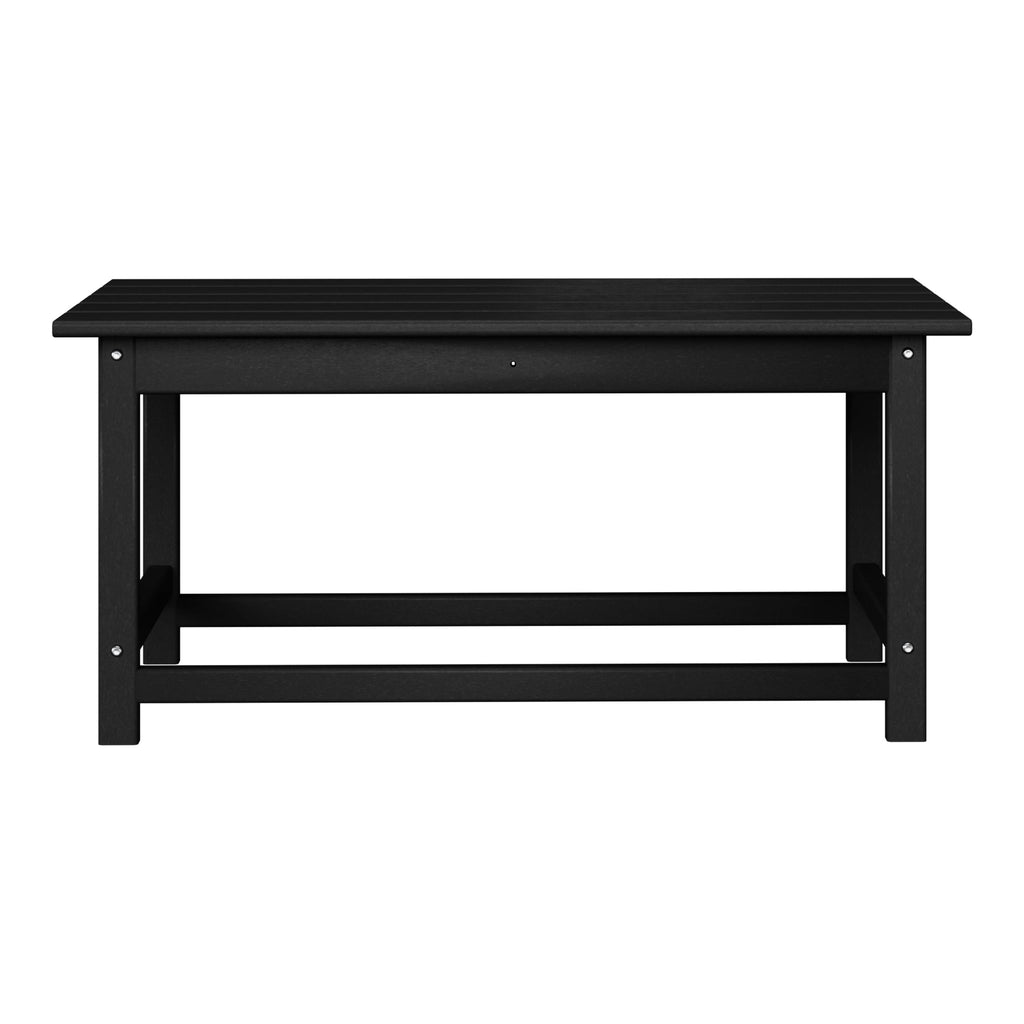 Table basse rectangulaire Polytrends Laguna en PEHD pour terrasse extérieure toutes saisons