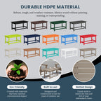 Table basse rectangulaire Polytrends Laguna en PEHD pour terrasse extérieure toutes saisons