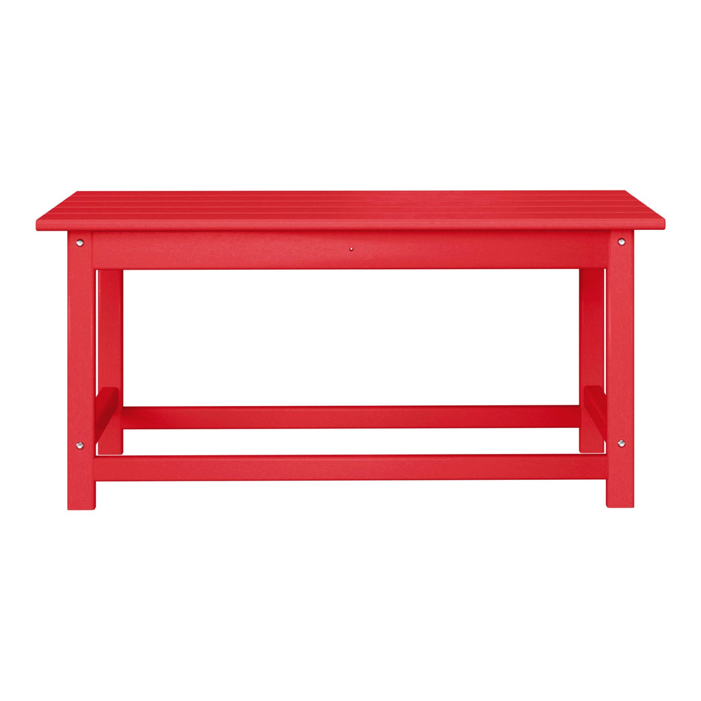 Table basse rectangulaire Polytrends Laguna en PEHD pour terrasse extérieure toutes saisons