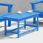 Table basse rectangulaire Polytrends Laguna en PEHD pour terrasse extérieure toutes saisons