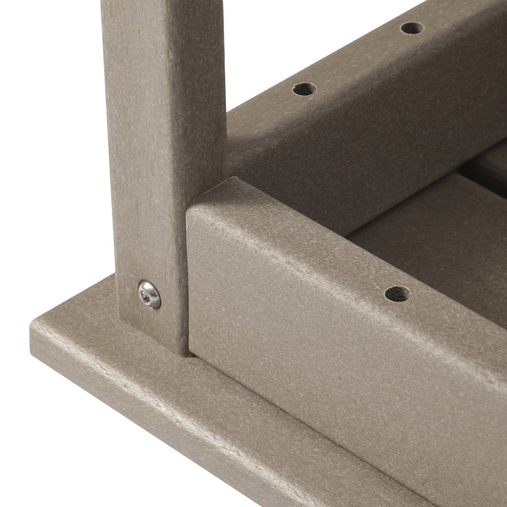 Table basse rectangulaire Polytrends Laguna en PEHD pour terrasse extérieure toutes saisons