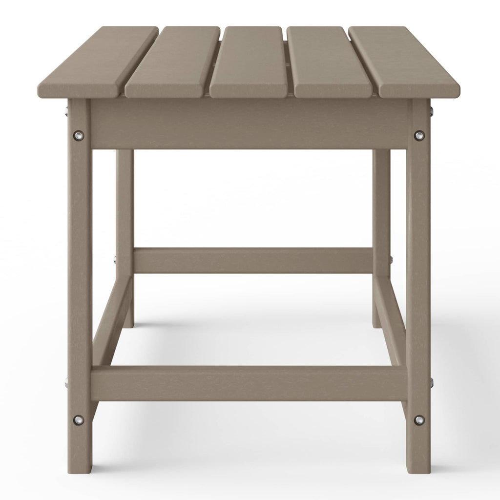 Table basse rectangulaire Polytrends Laguna en PEHD pour terrasse extérieure toutes saisons