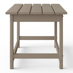 Table basse rectangulaire Polytrends Laguna en PEHD pour terrasse extérieure toutes saisons