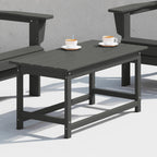 Table basse rectangulaire Polytrends Laguna en PEHD pour terrasse extérieure toutes saisons