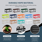 Table basse rectangulaire Polytrends Laguna en PEHD pour terrasse extérieure toutes saisons