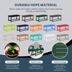 Table basse rectangulaire Polytrends Laguna en PEHD pour terrasse extérieure toutes saisons