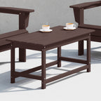 Table basse rectangulaire Polytrends Laguna en PEHD pour terrasse extérieure toutes saisons