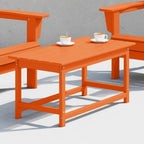 Table basse rectangulaire Polytrends Laguna en PEHD pour terrasse extérieure toutes saisons