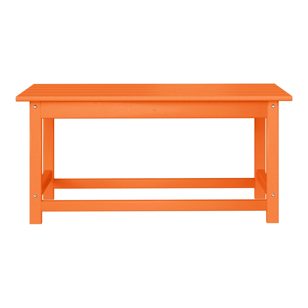 Table basse rectangulaire Polytrends Laguna en PEHD pour terrasse extérieure toutes saisons