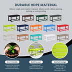 Table basse rectangulaire Polytrends Laguna en PEHD pour terrasse extérieure toutes saisons